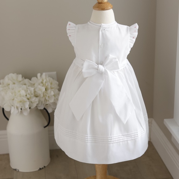 Rose Garden Collection Fly Sleeve Dress White Feltman Brothers NWT - Picture 5 of 11